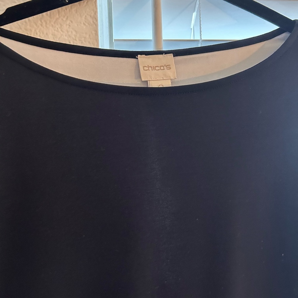 Lot of (2) Chico's Black and Striped Maxi Dresses - Picture 2 of 8